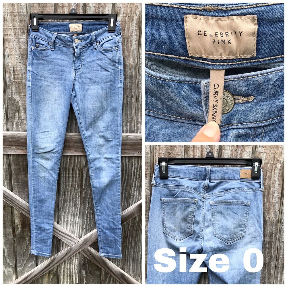 CELEBRITY PINK SIZE 0 CURVY SKINNY JEANS
